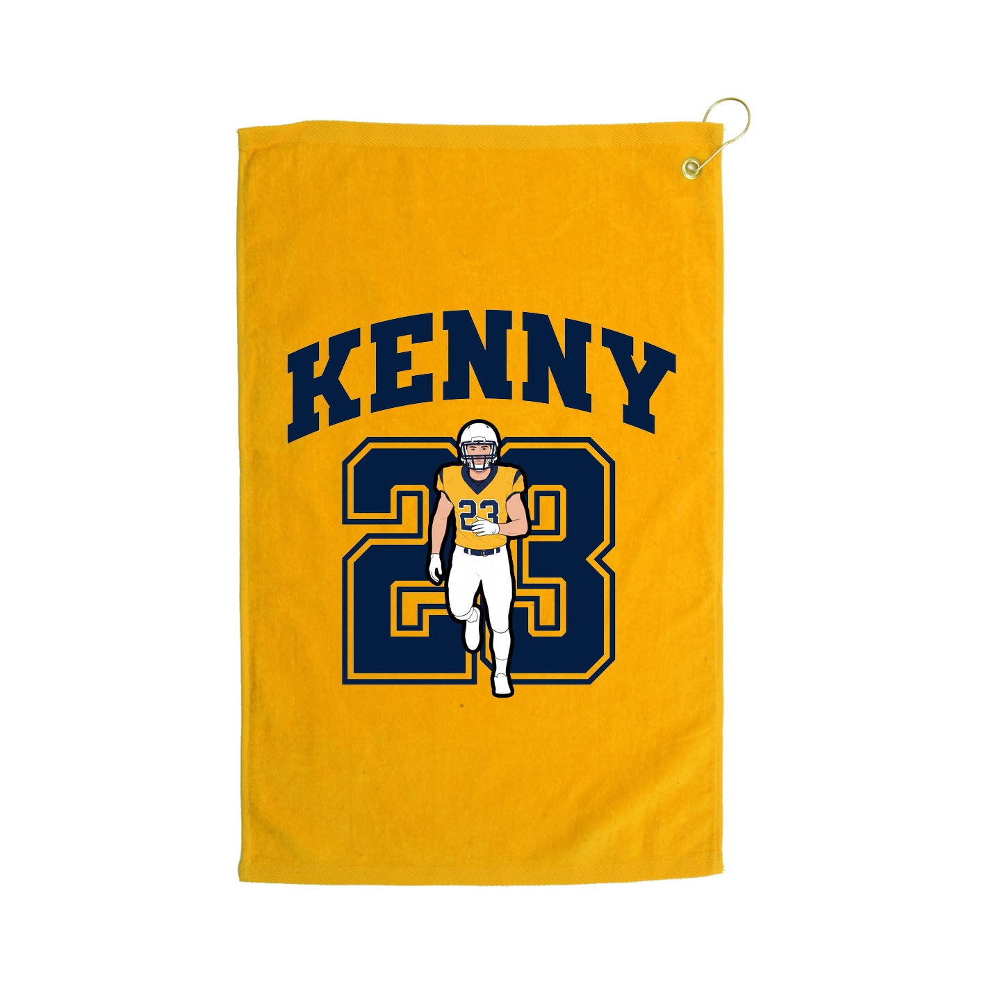 Golf Towel — Number in Gold