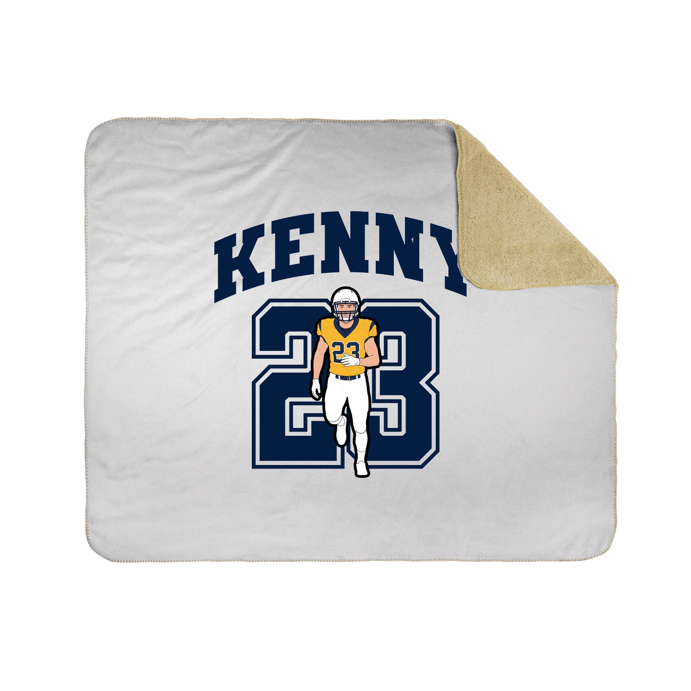 Throw Blanket — Number in White