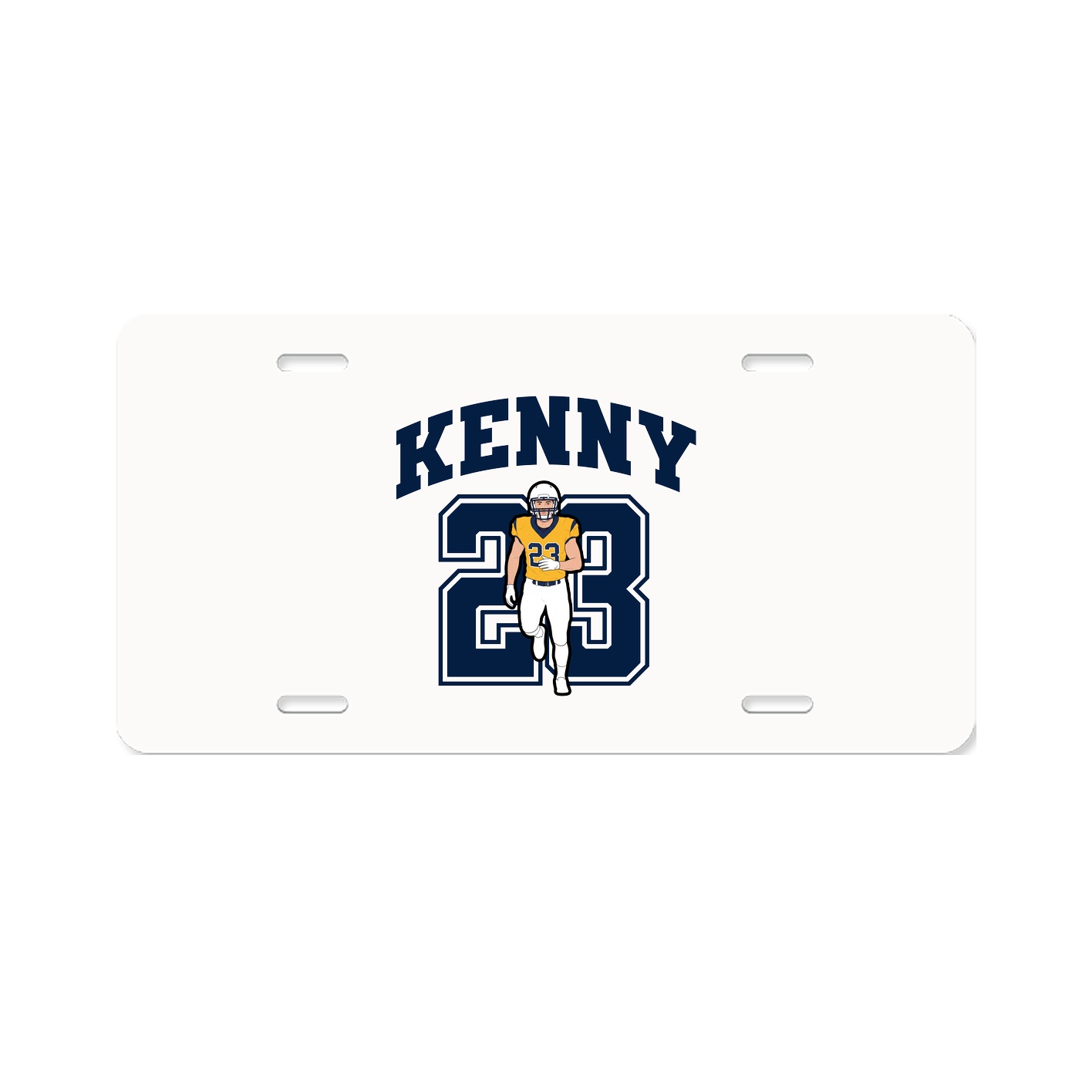 License Plate — Number in Classic