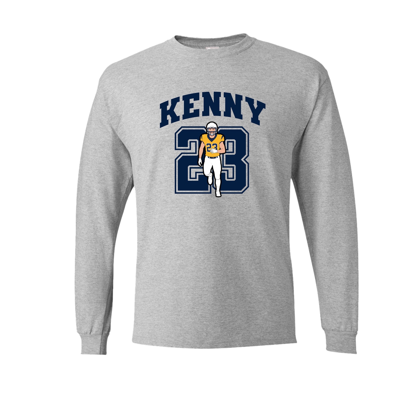 Long Sleeve Tee — Number in Grey