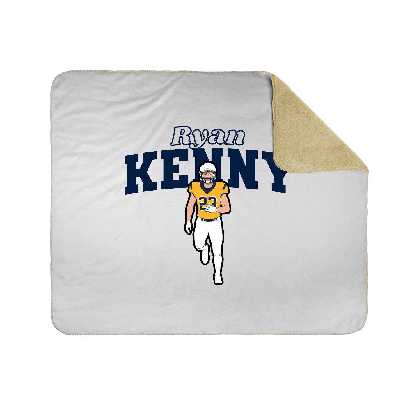 Throw Blanket — Name Arch in White