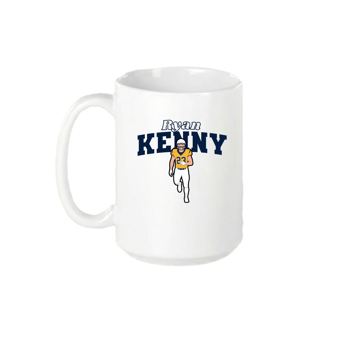 15oz Coffee Mug — Name Arch in White