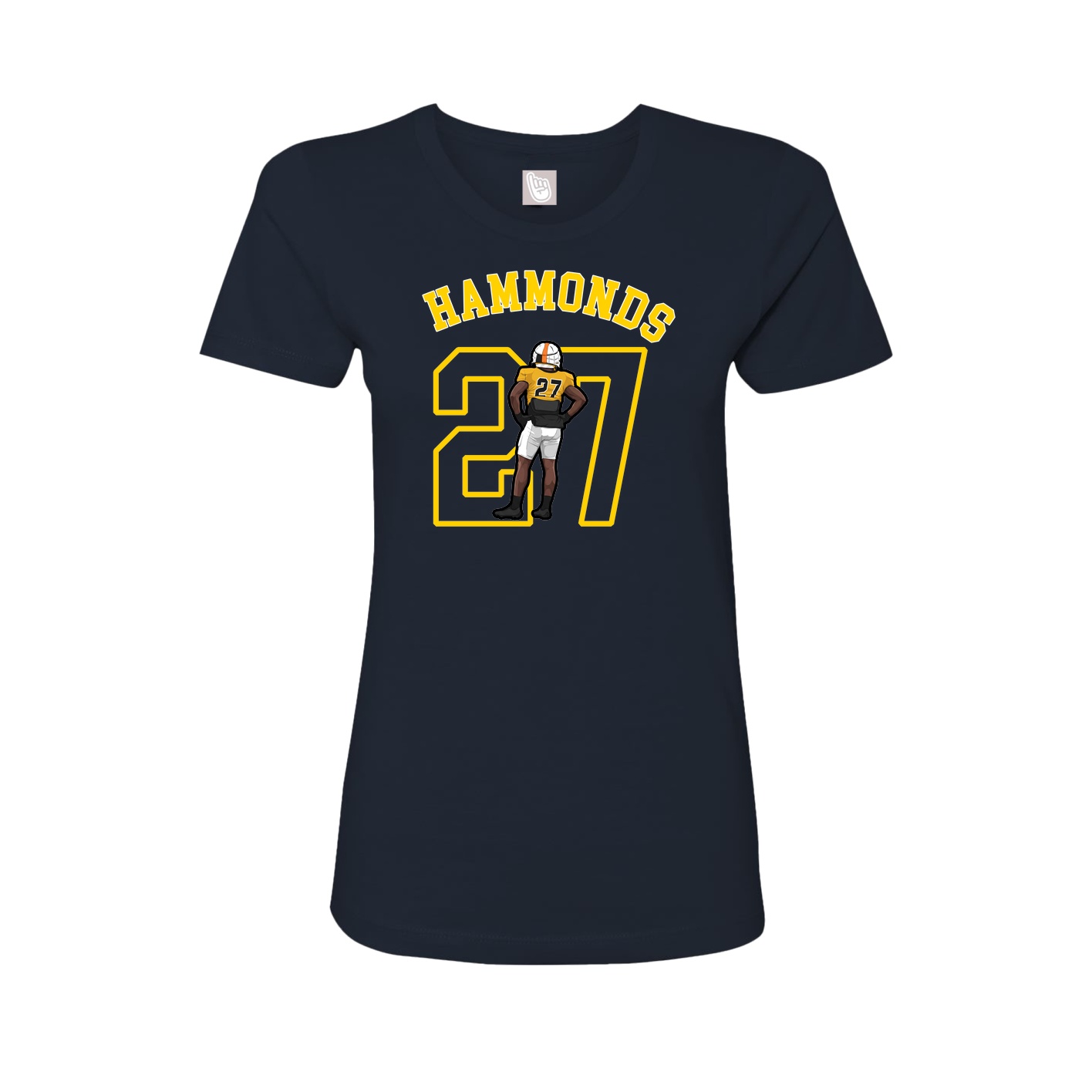 Fitted Women's Tee — Shirsey Arch in Navy