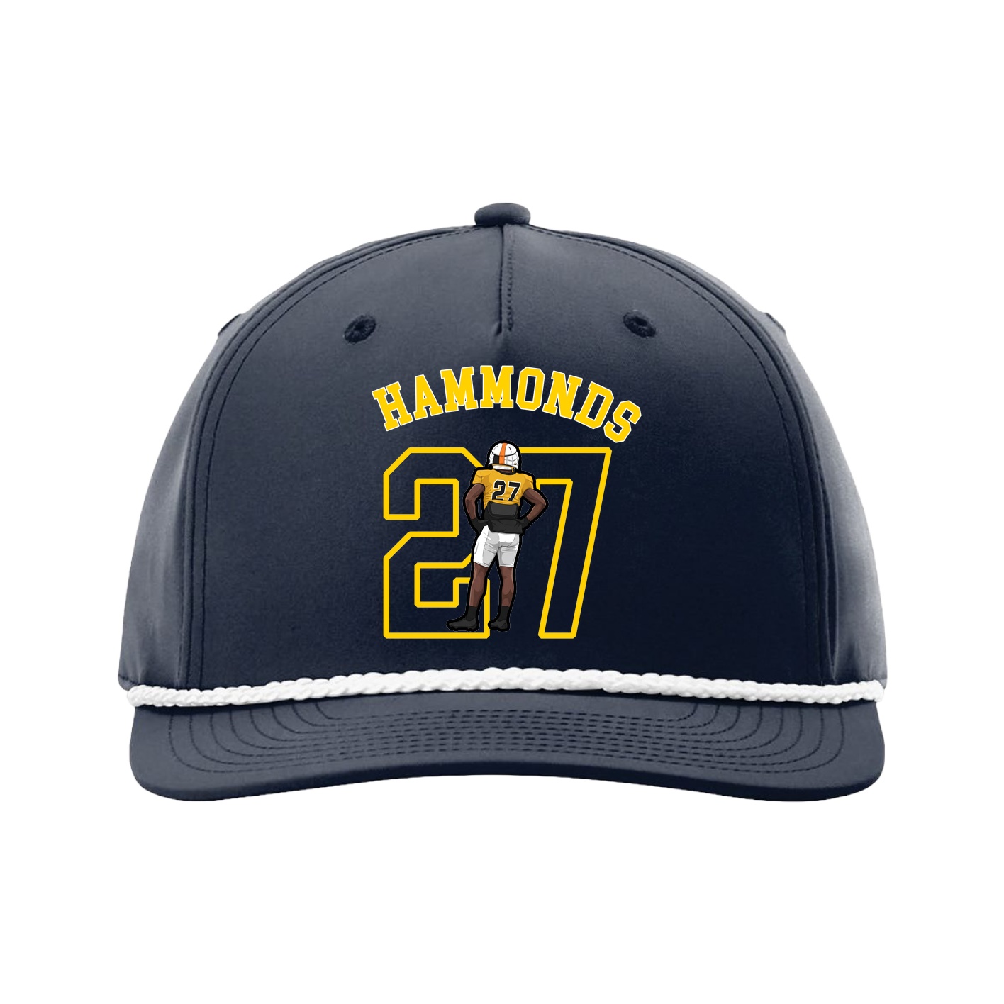 Five-Panel Classic Rope Cap — Shirsey Arch in Navy
