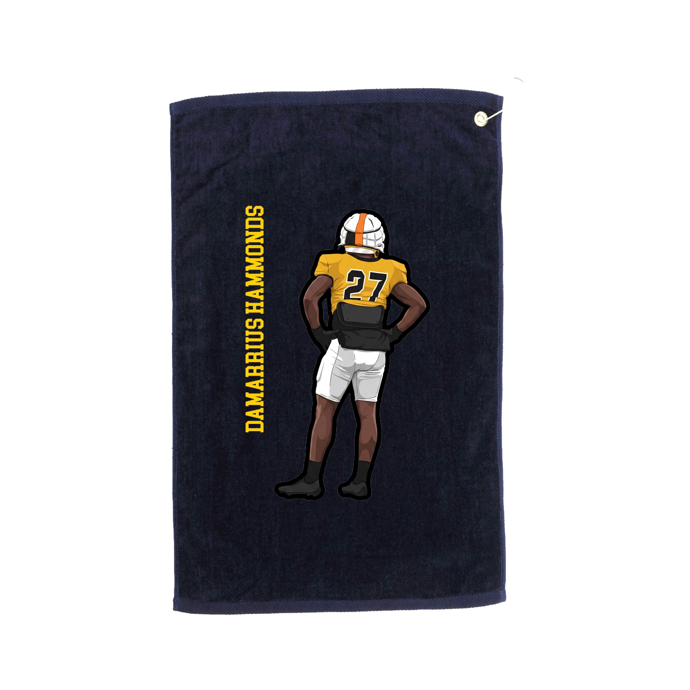 Golf Towel — Name Vertical in Navy
