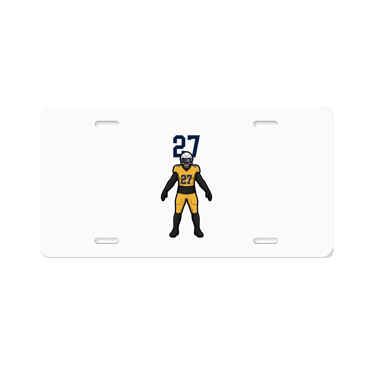 License Plate — Number Top in Classic