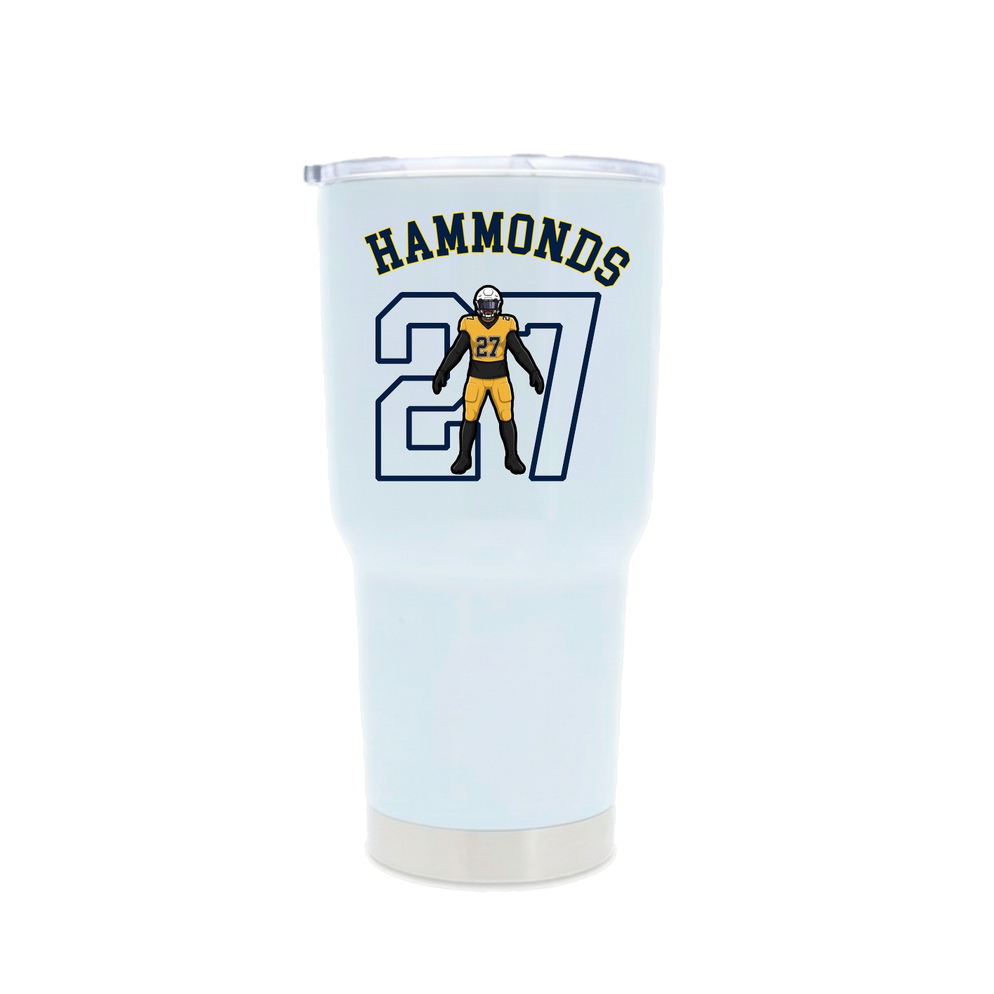 30oz Stainless Steel Tumbler — Shirsey Arch in White