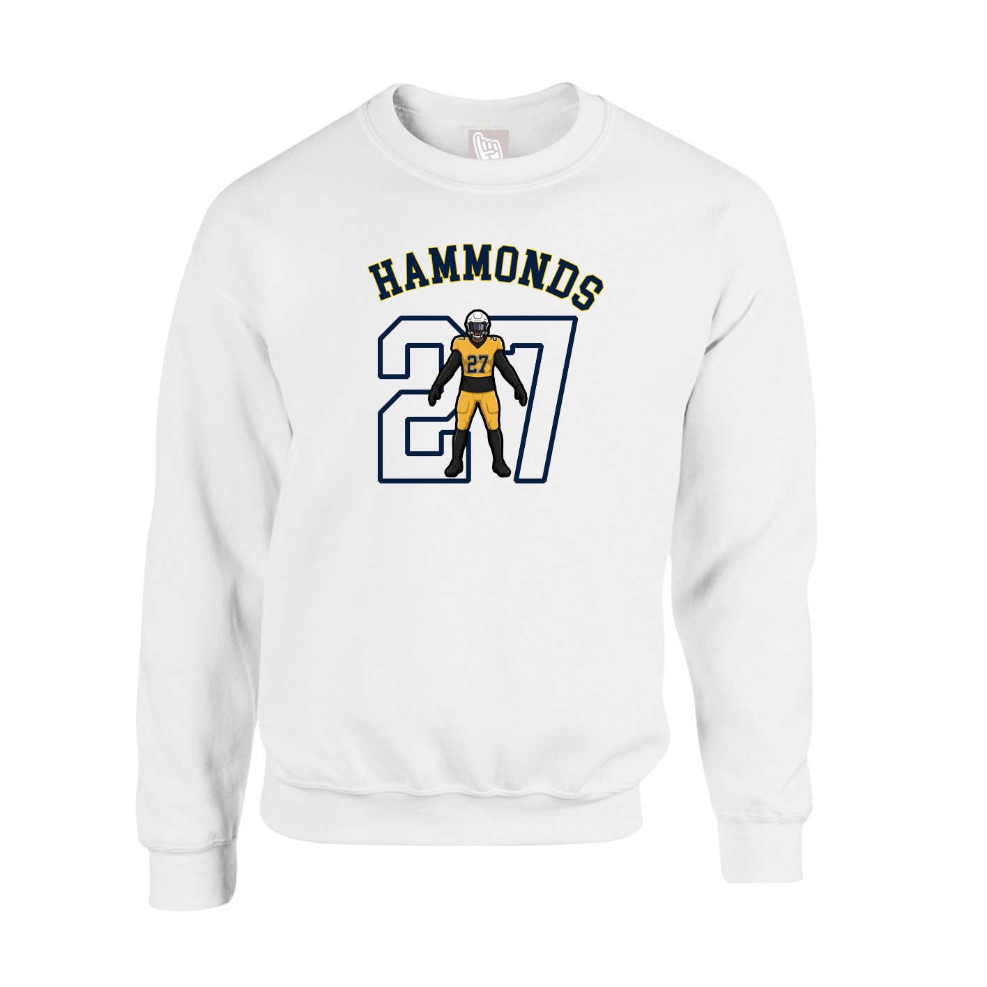 Fleece Crew — Shirsey Arch in White