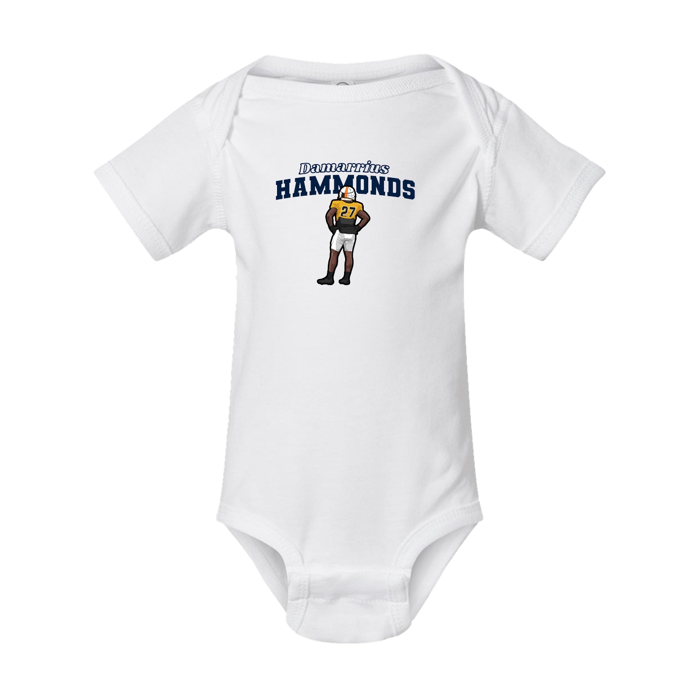 Baby Onesie — Name Arch in White
