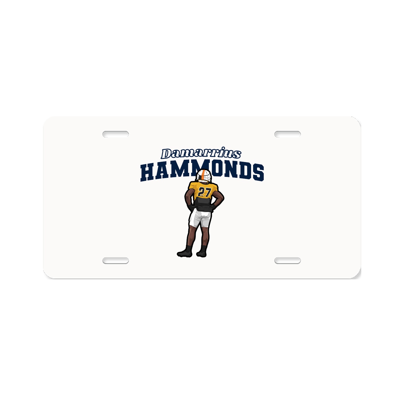 License Plate — Name Arch in Classic