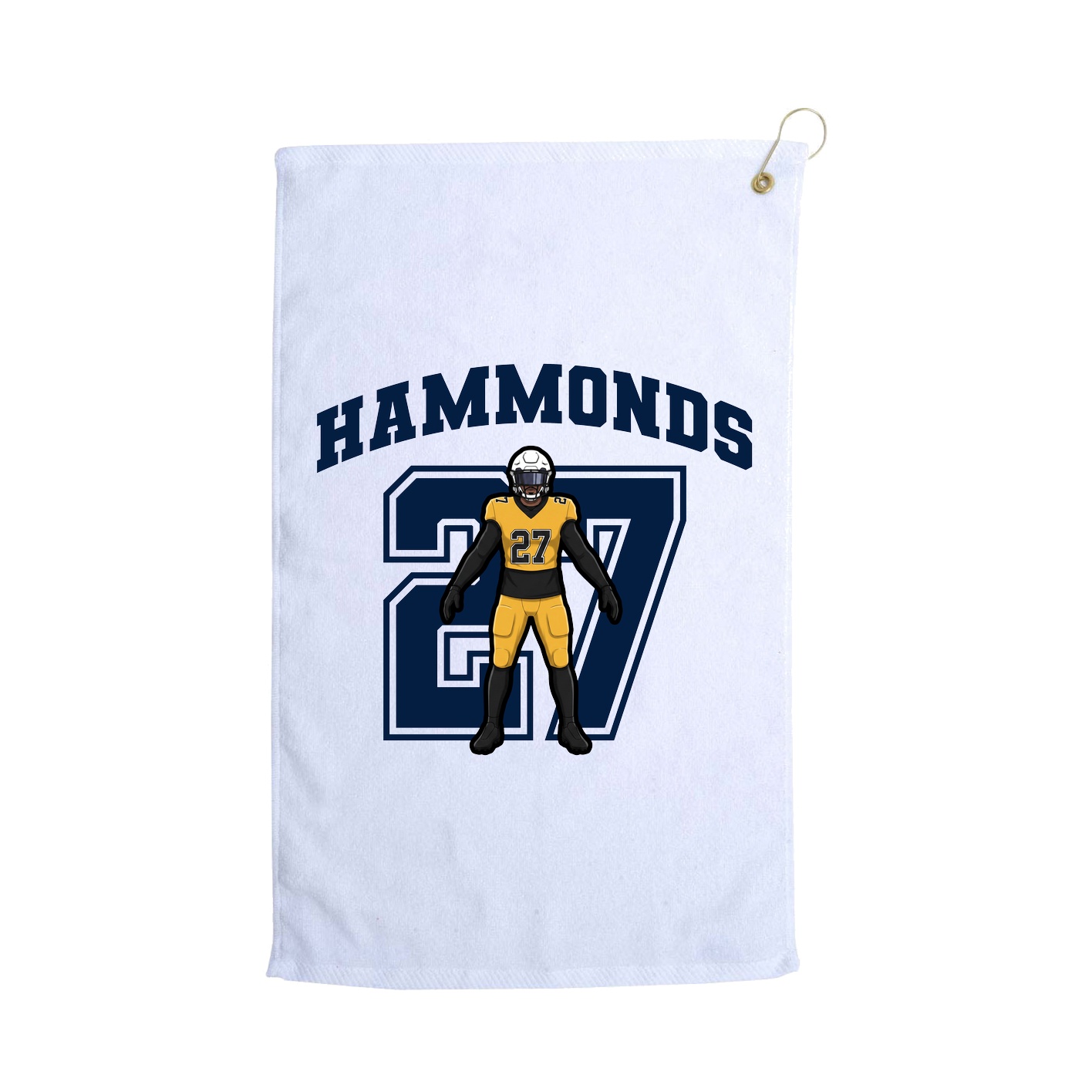 Golf Towel — Number in White