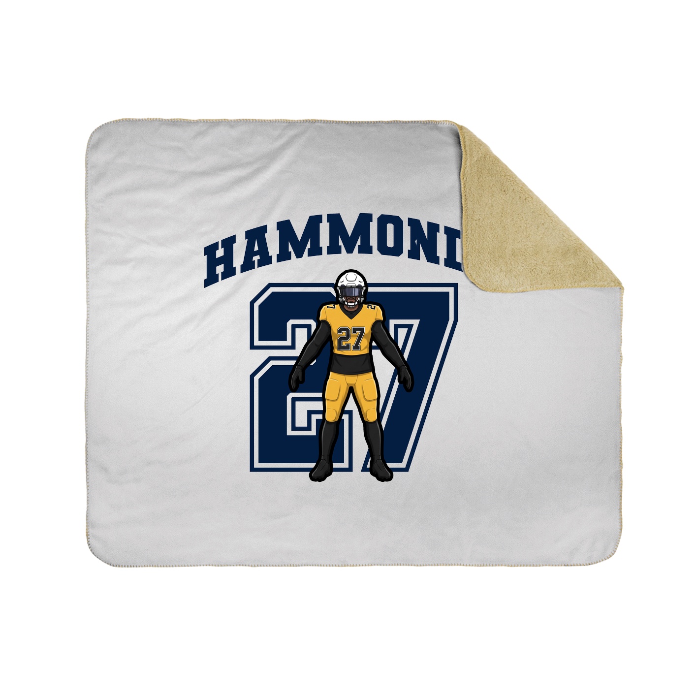 Throw Blanket — Number in White
