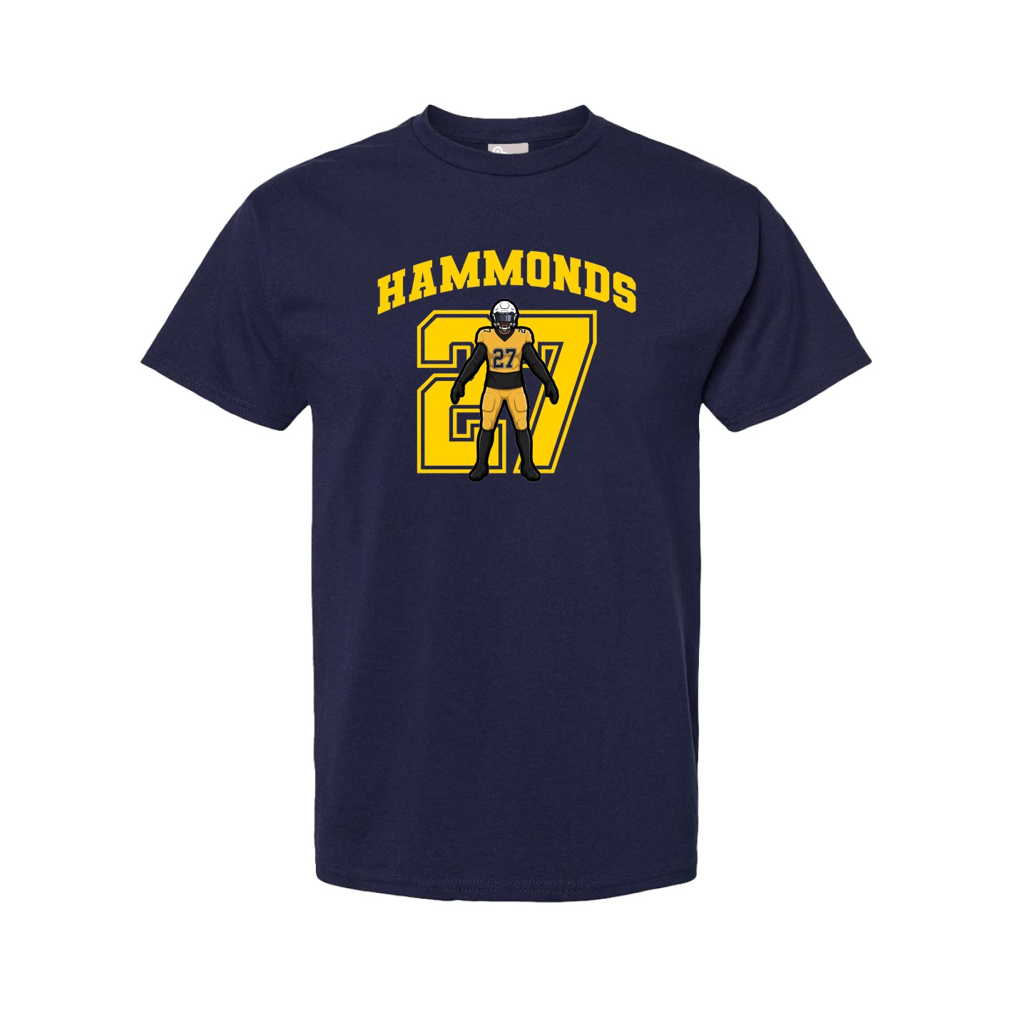 Youth Tee — Number in Navy