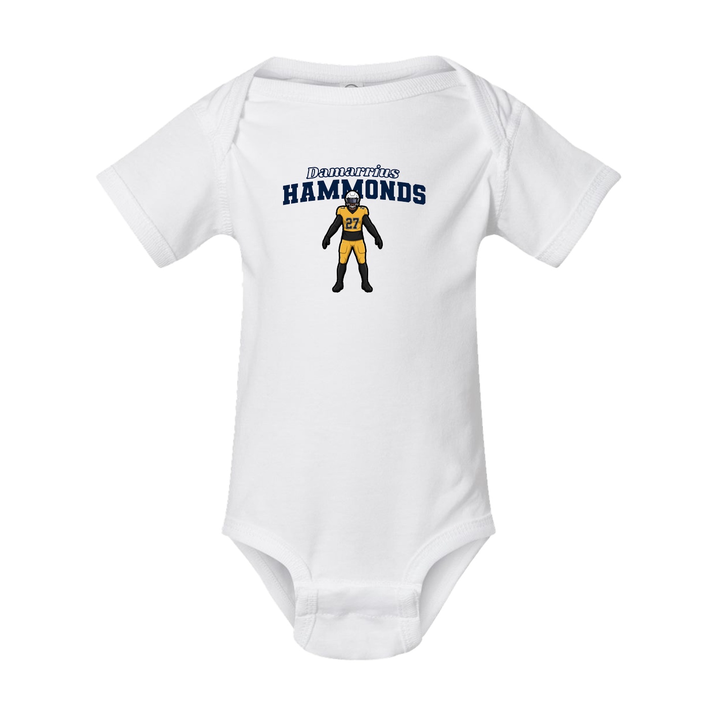 Baby Onesie — Name Arch in White