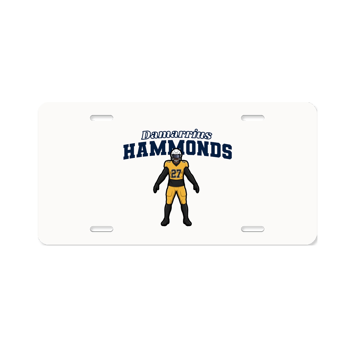 License Plate — Name Arch in Classic
