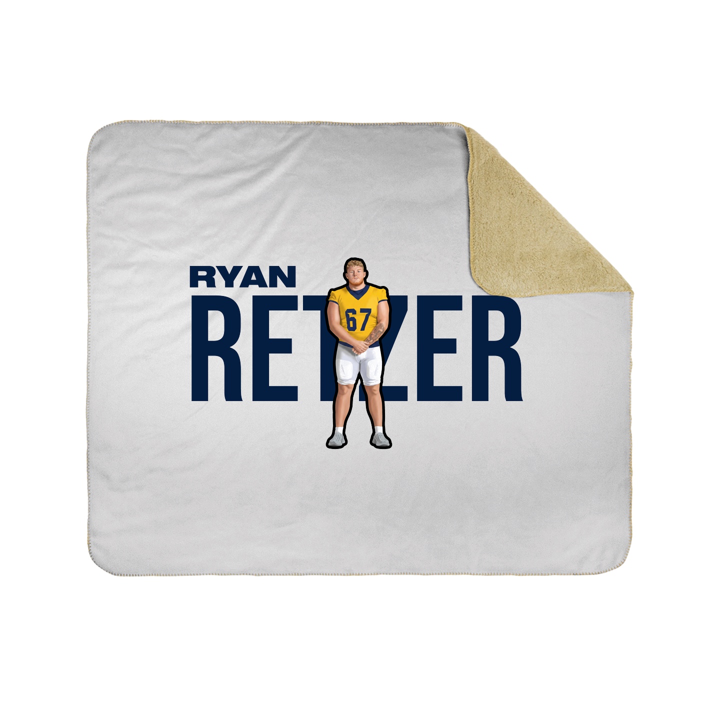 Throw Blanket — Player Name in White