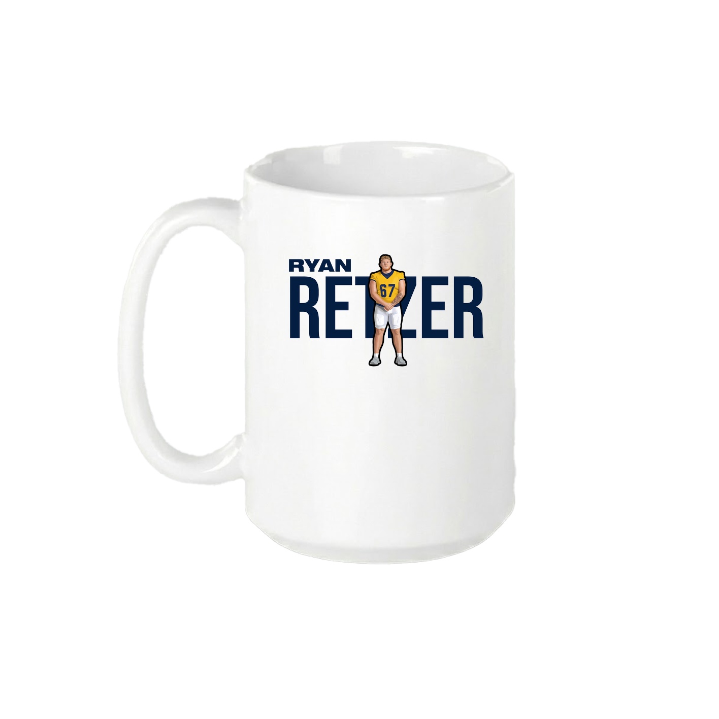 15oz Coffee Mug — Player Name in White