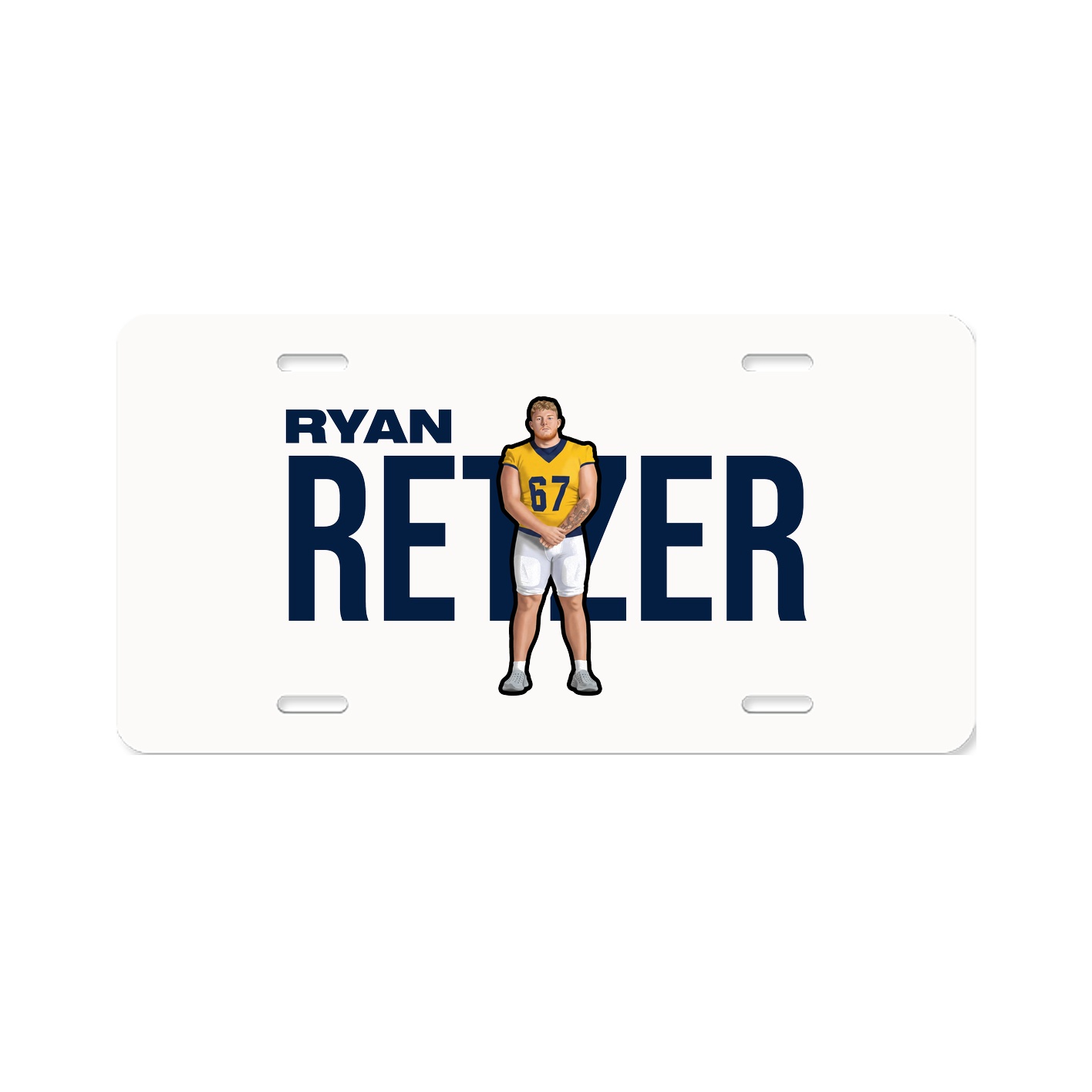 License Plate — Player Name in Classic