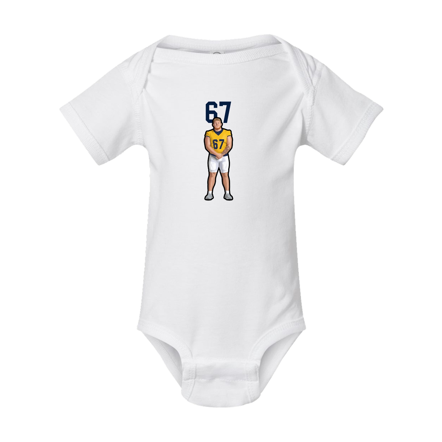 Baby Onesie — Number Top in White