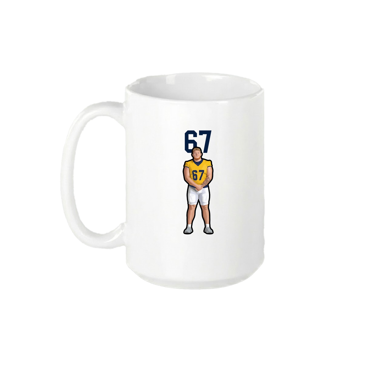 15oz Coffee Mug — Number Top in White