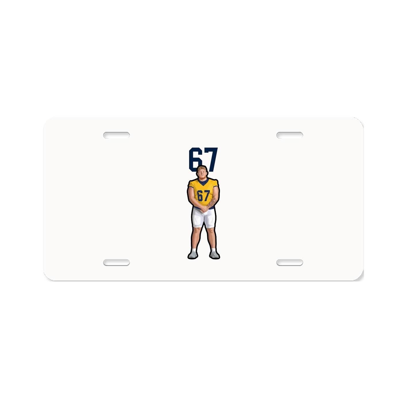 License Plate — Number Top in Classic
