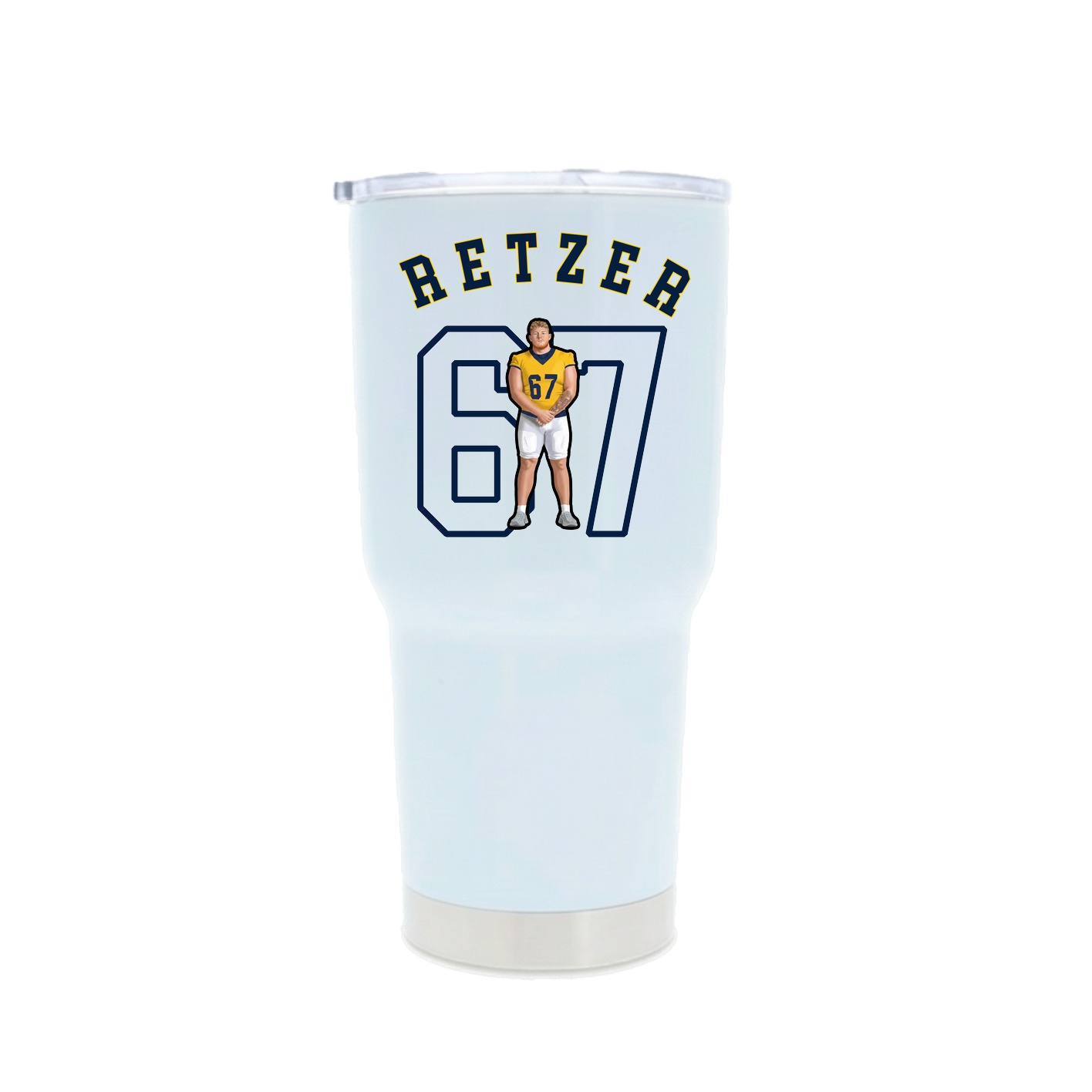 30oz Stainless Steel Tumbler — Shirsey Arch in White