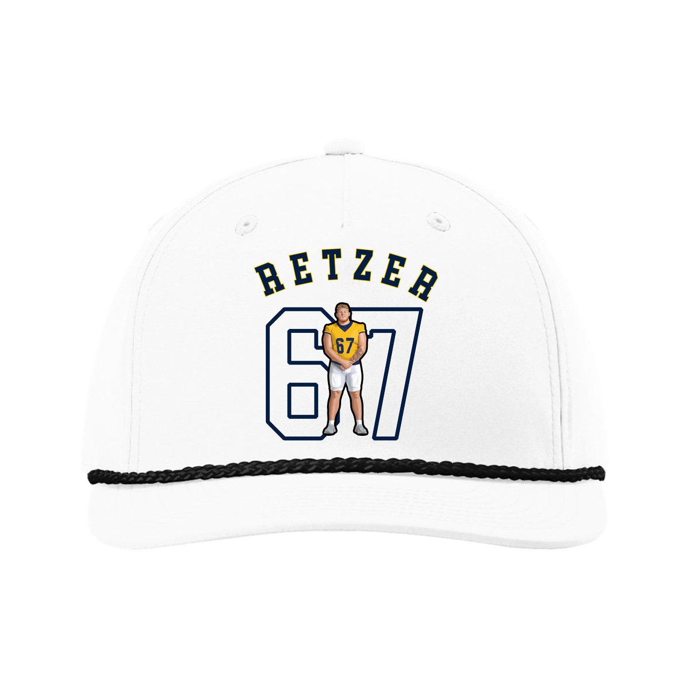 Five-Panel Classic Rope Cap — Shirsey Arch in White