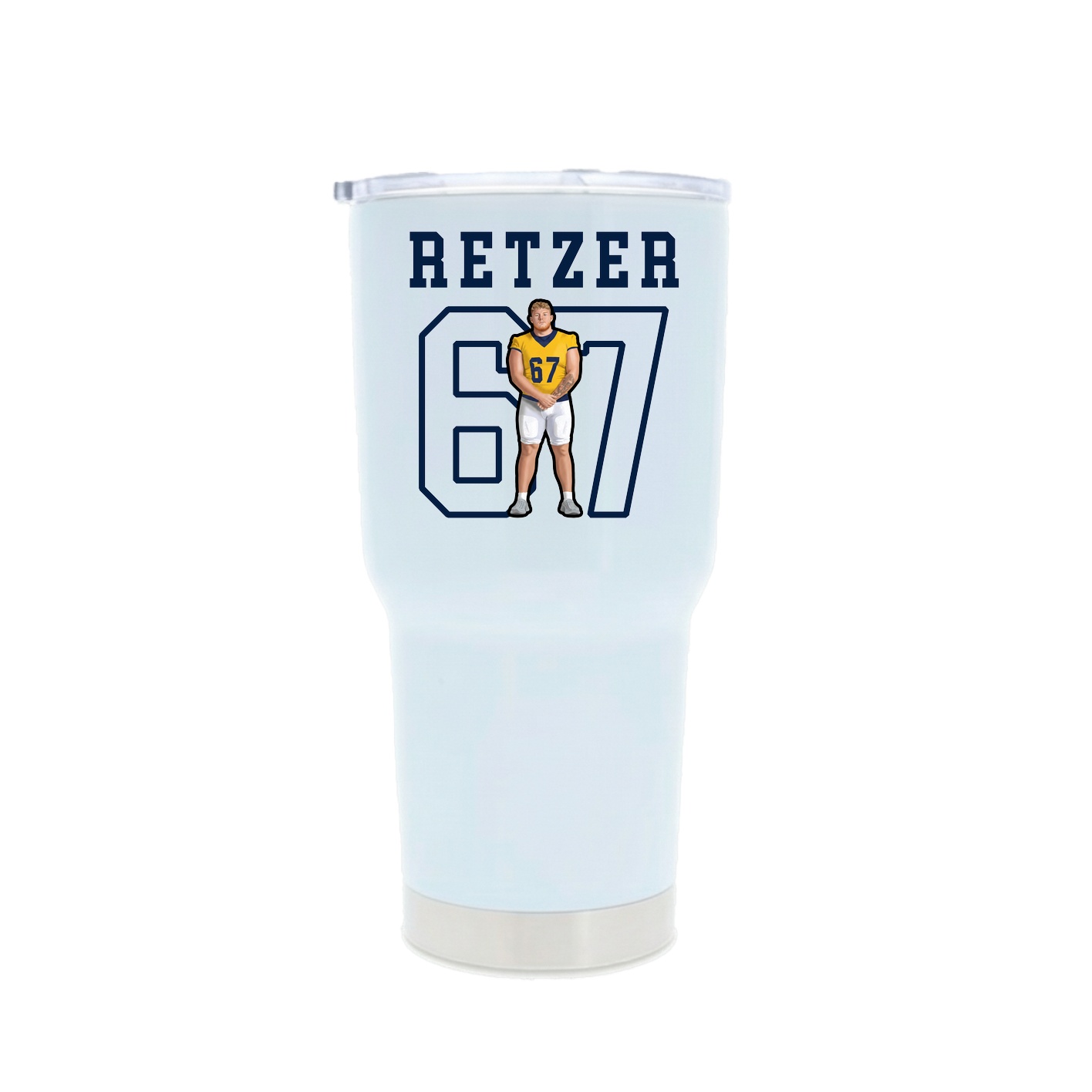 30oz Stainless Steel Tumbler — Shirsey in White