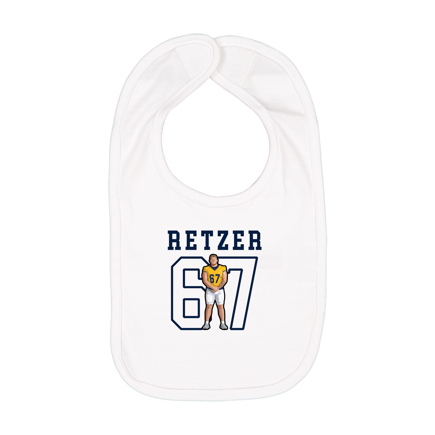 Infant Bib — Shirsey in White