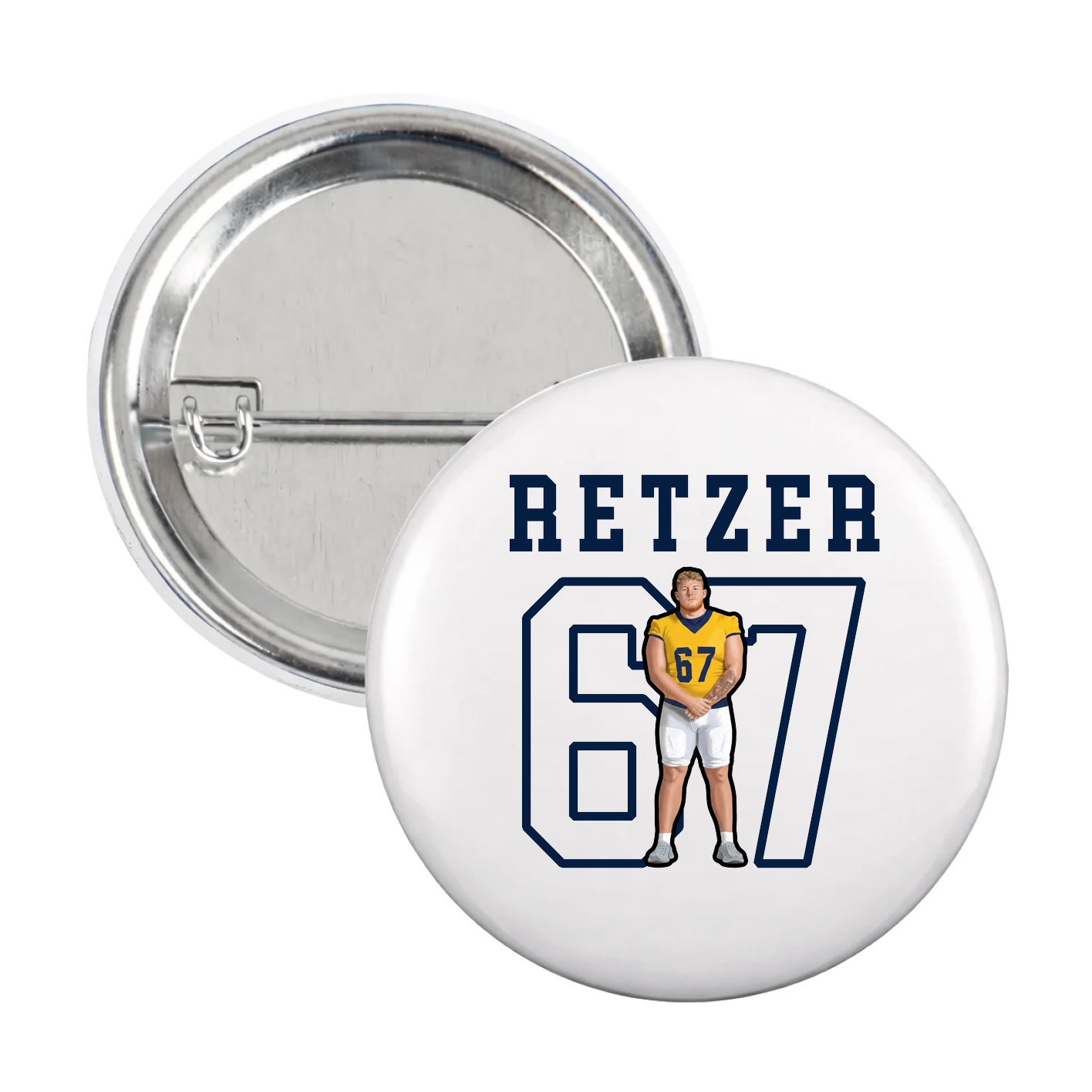 Game Day Button — Shirsey in White
