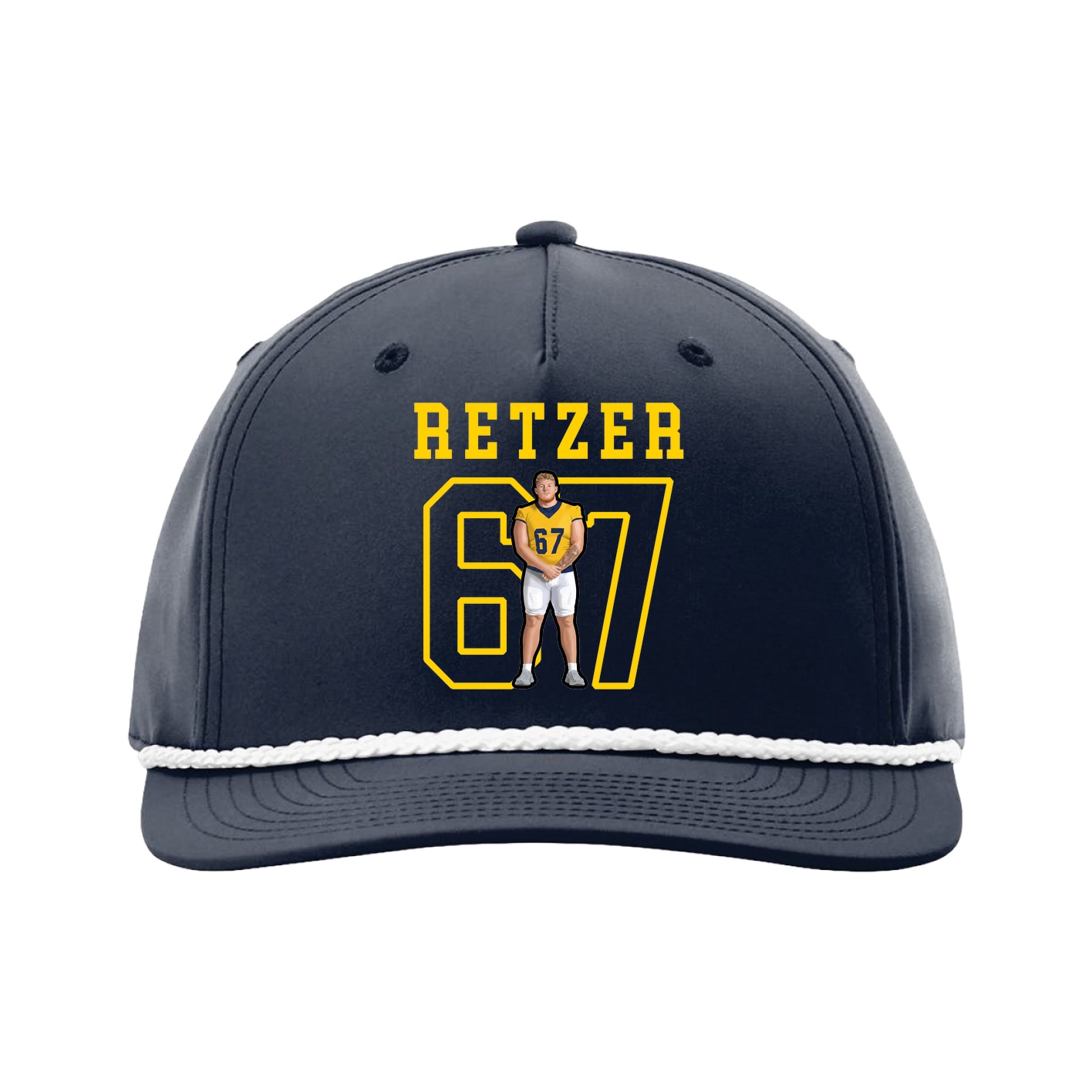 Five-Panel Classic Rope Cap — Shirsey in Navy