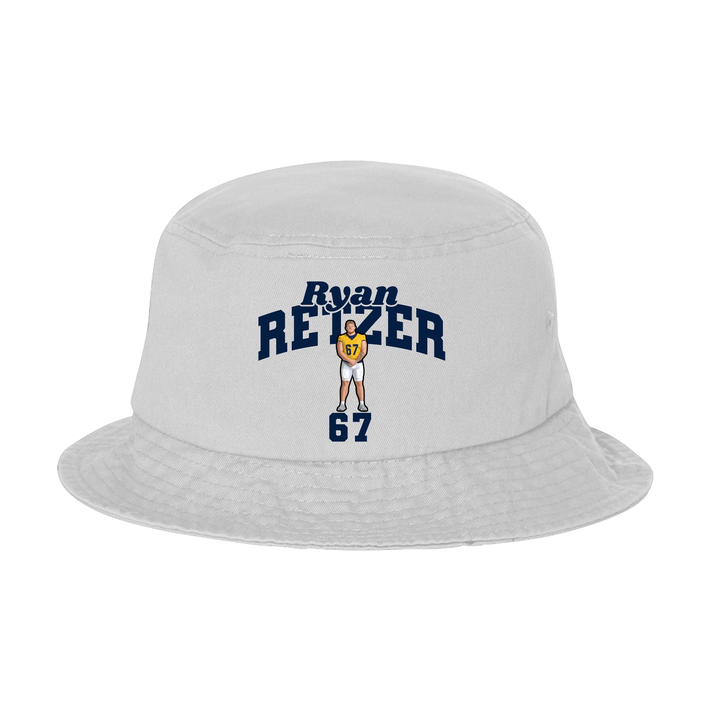 Bucket Cap — Signature Arch in White