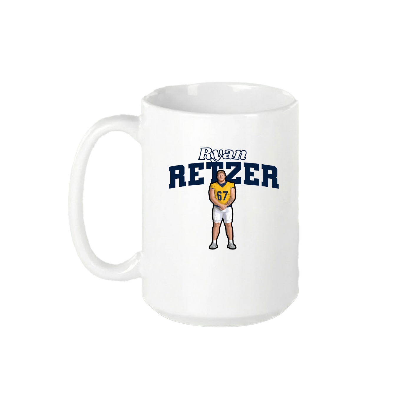 15oz Coffee Mug — Name Arch in White