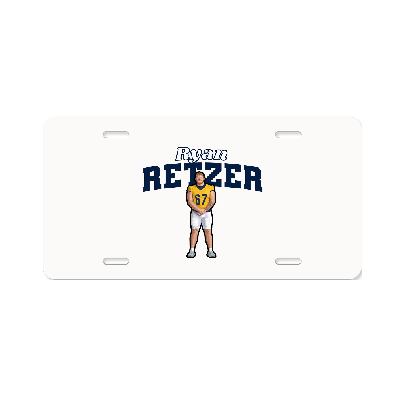 License Plate — Name Arch in Classic