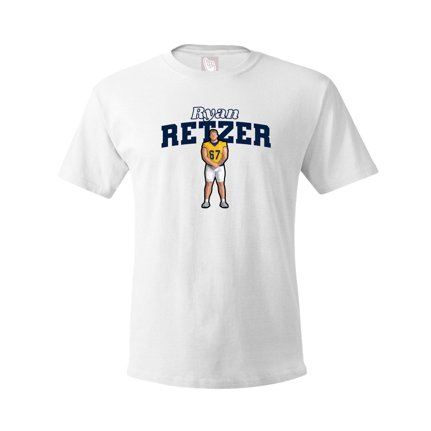 Youth Tee — Name Arch in White