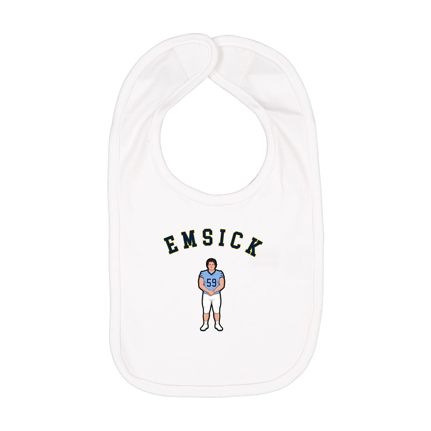 Infant Bib — Shirsey Arch in White