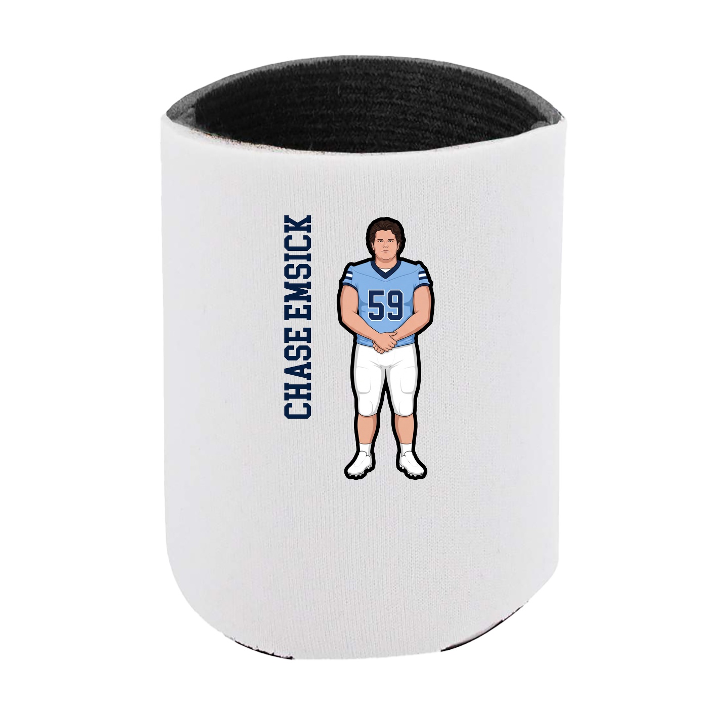 Can Holder — Name Vertical in White