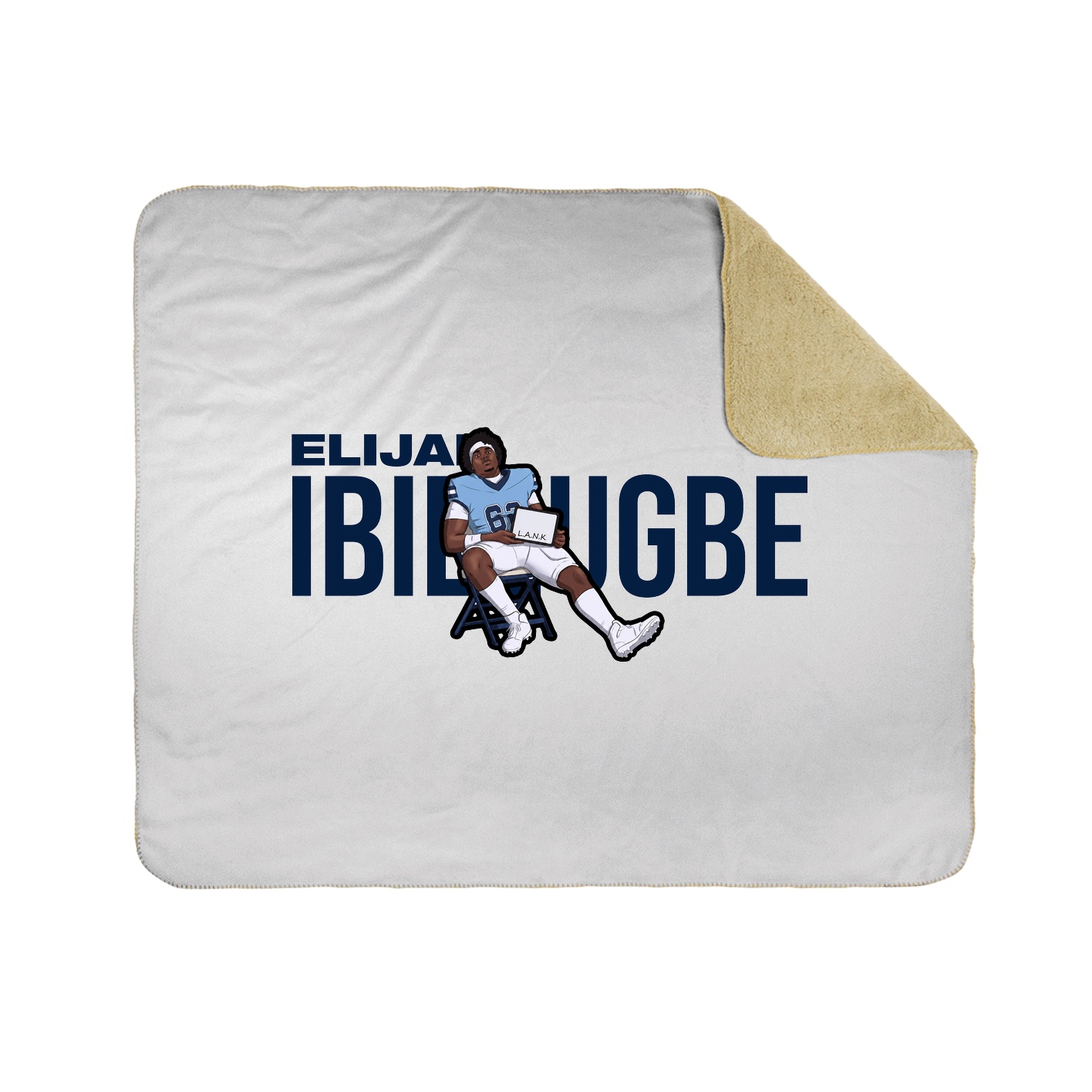 Throw Blanket — Player Name in White