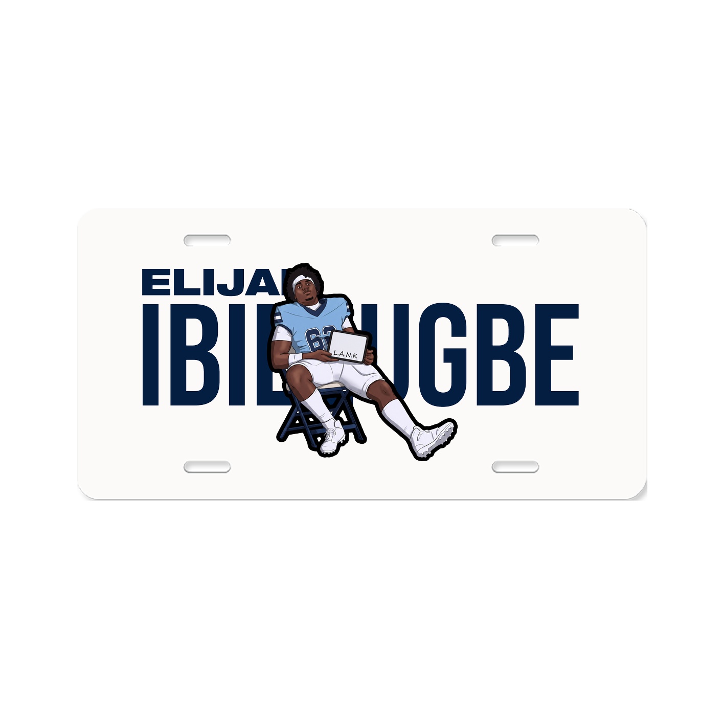 License Plate — Player Name in Classic