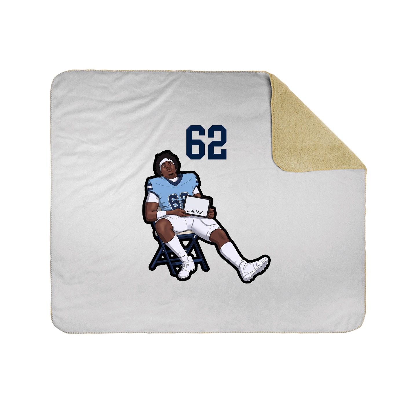 Throw Blanket — Number Top in White