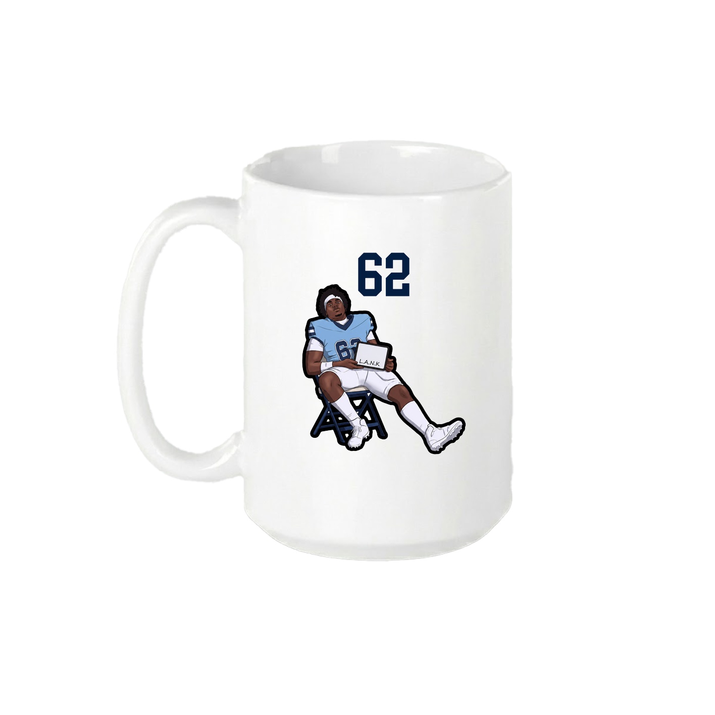 15oz Coffee Mug — Number Top in White