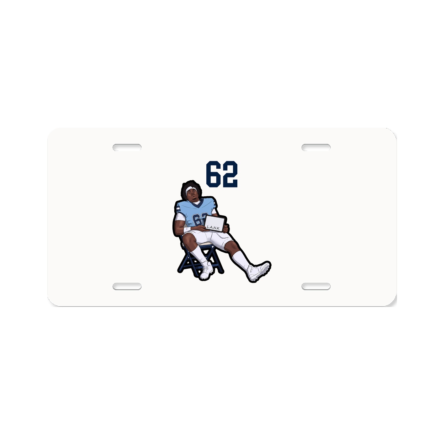 License Plate — Number Top in Classic
