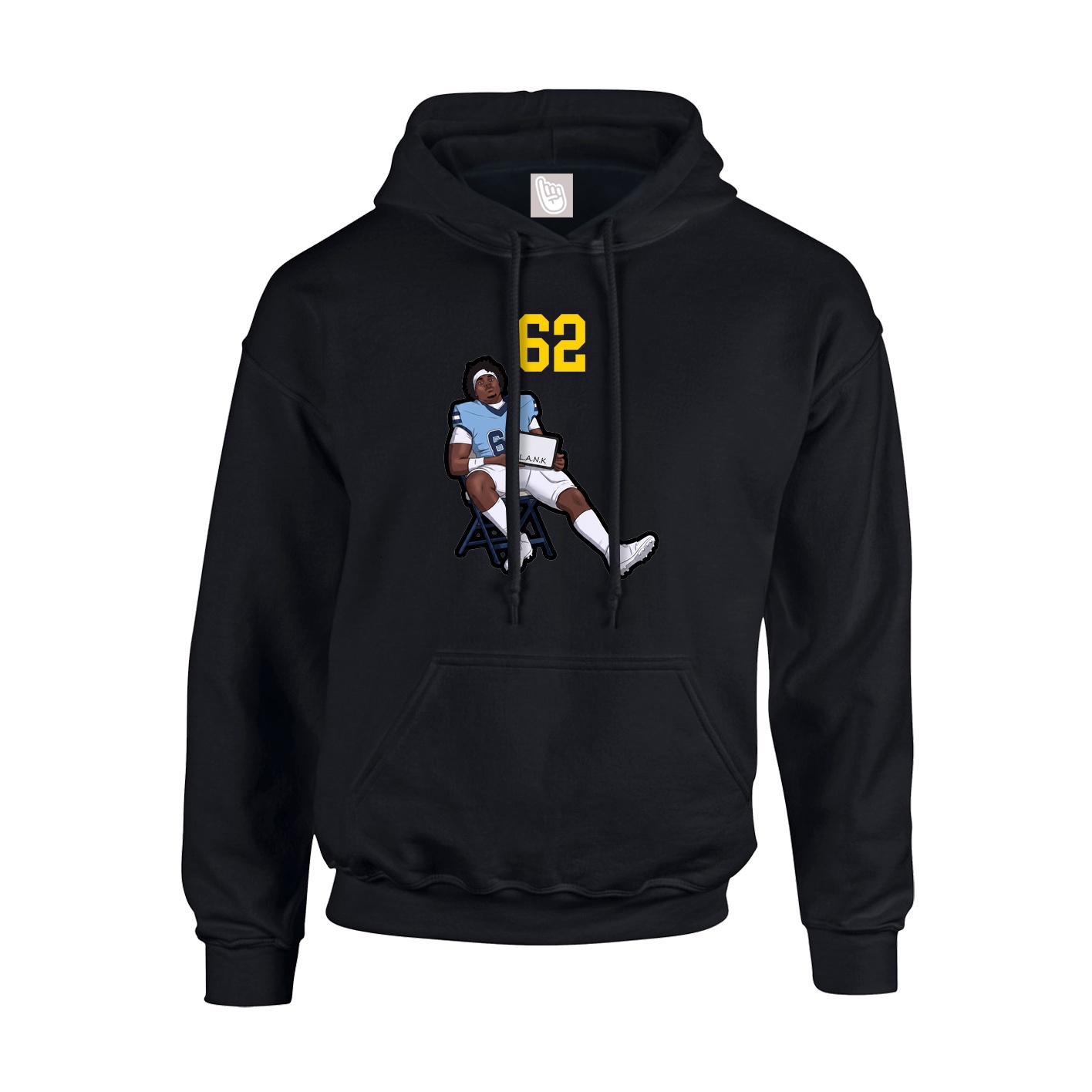 Youth Hoodie — Number Top in Black