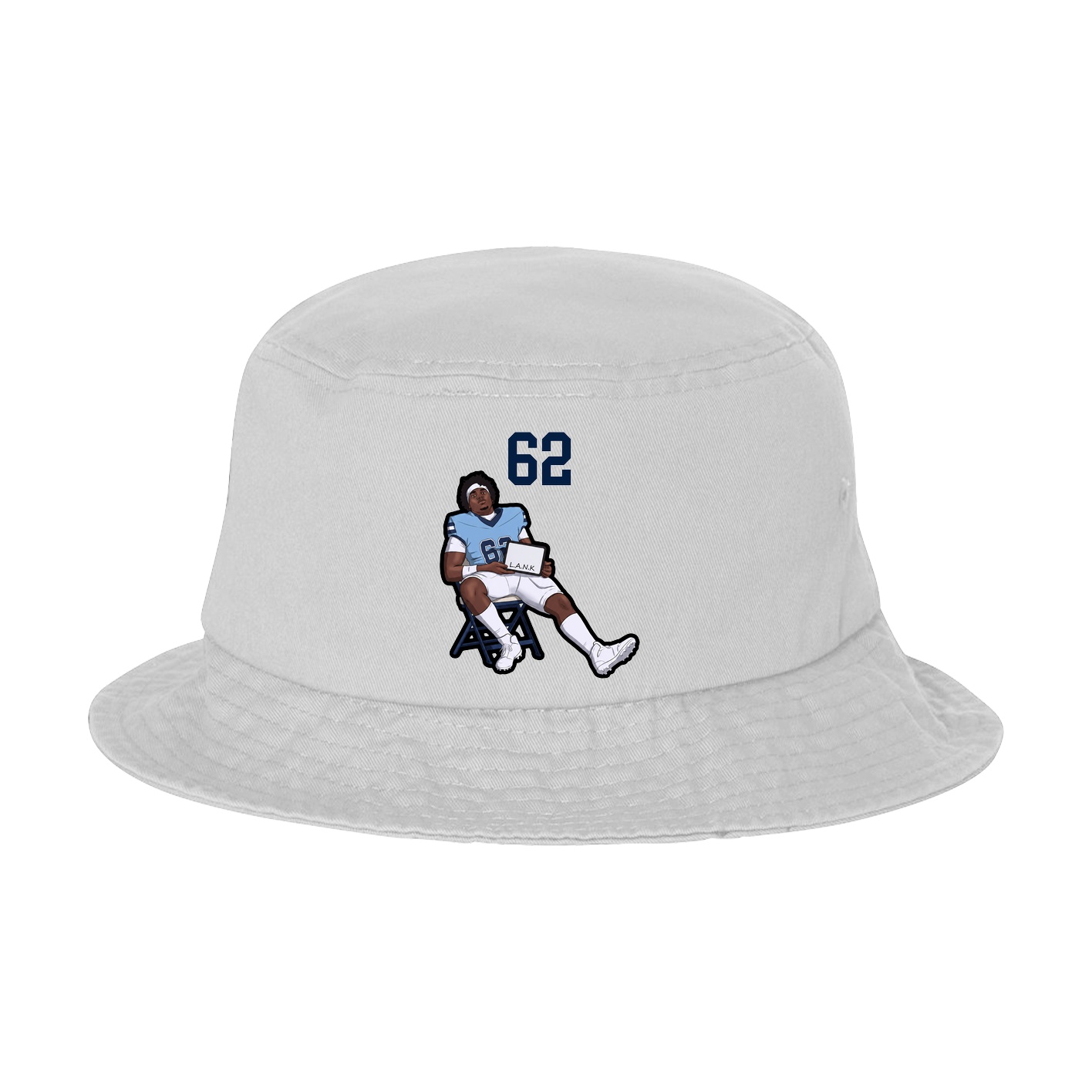 Bucket Cap — Number Top in White