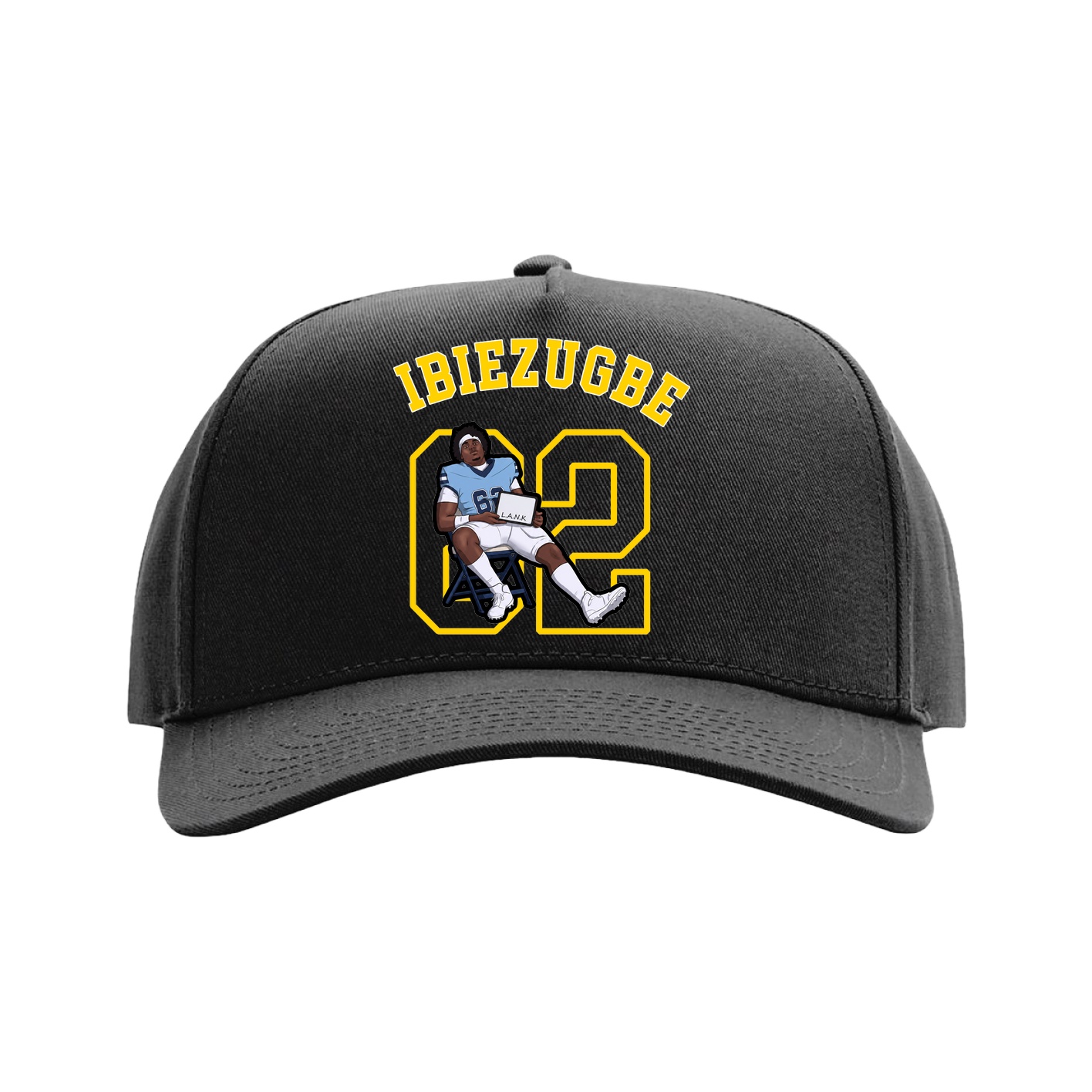 Full Fabric Five-Panel Champ Cap — Shirsey Arch in Black