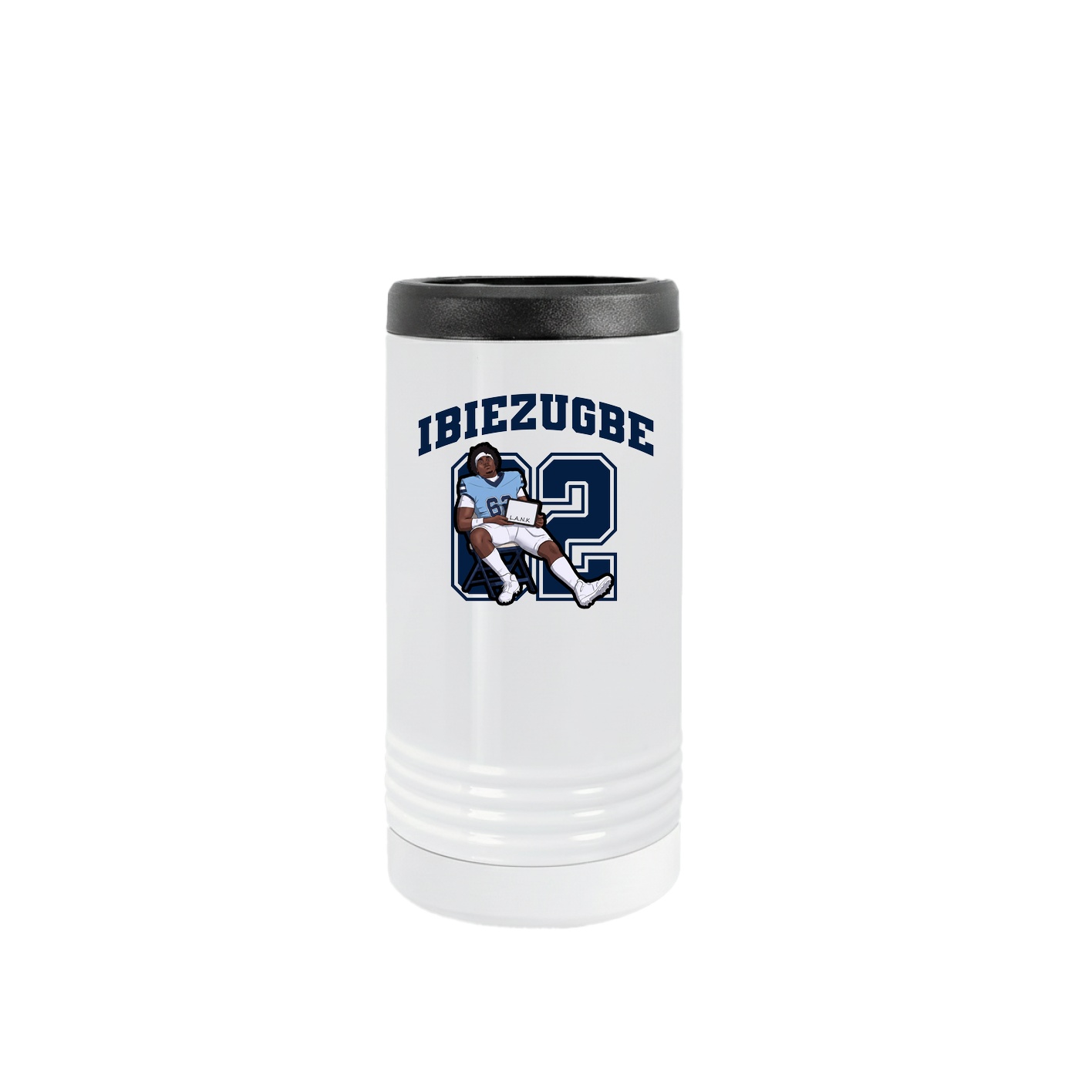 Slim Beverage Holder — Number in White