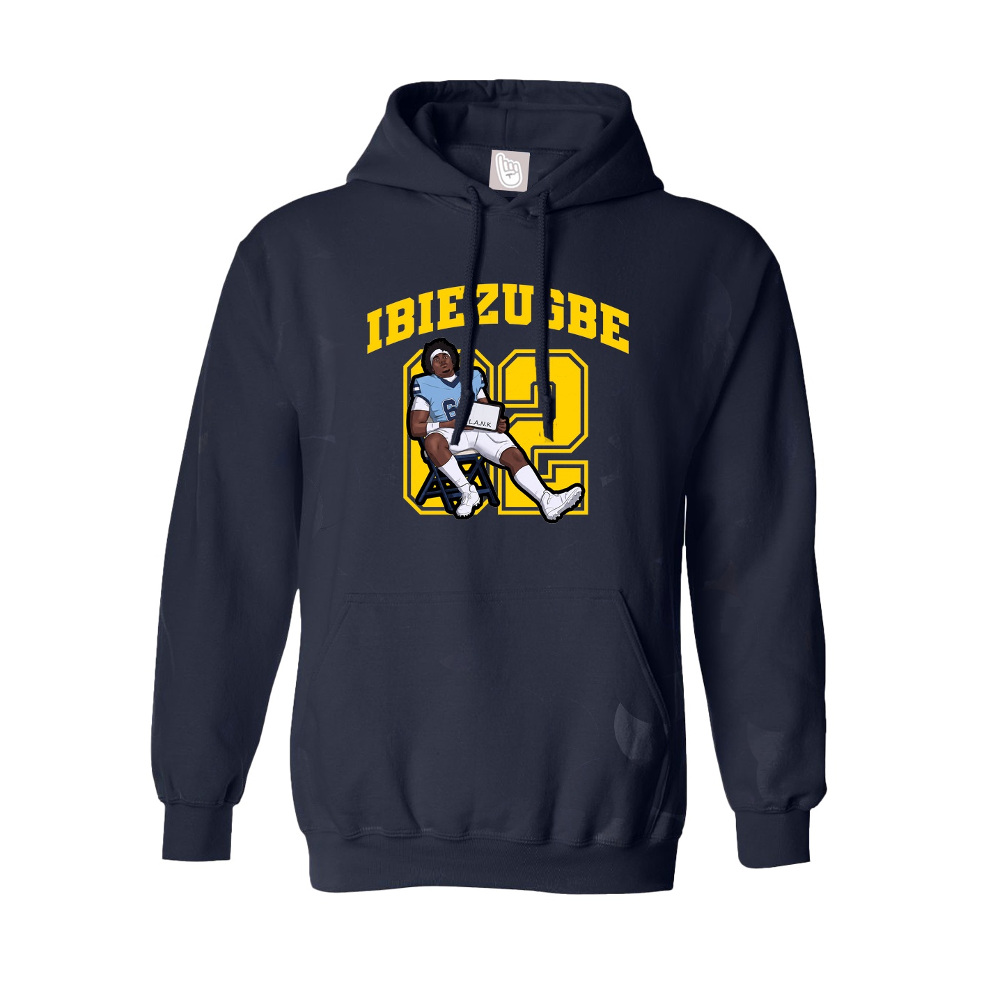Youth Hoodie — Number in Navy