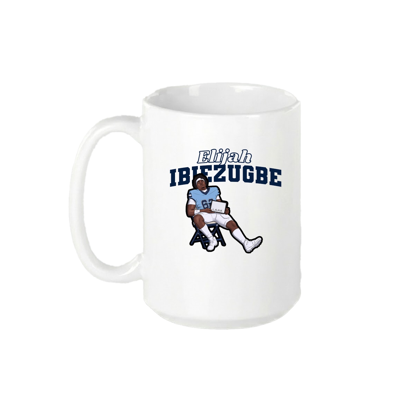 15oz Coffee Mug — Name Arch in White
