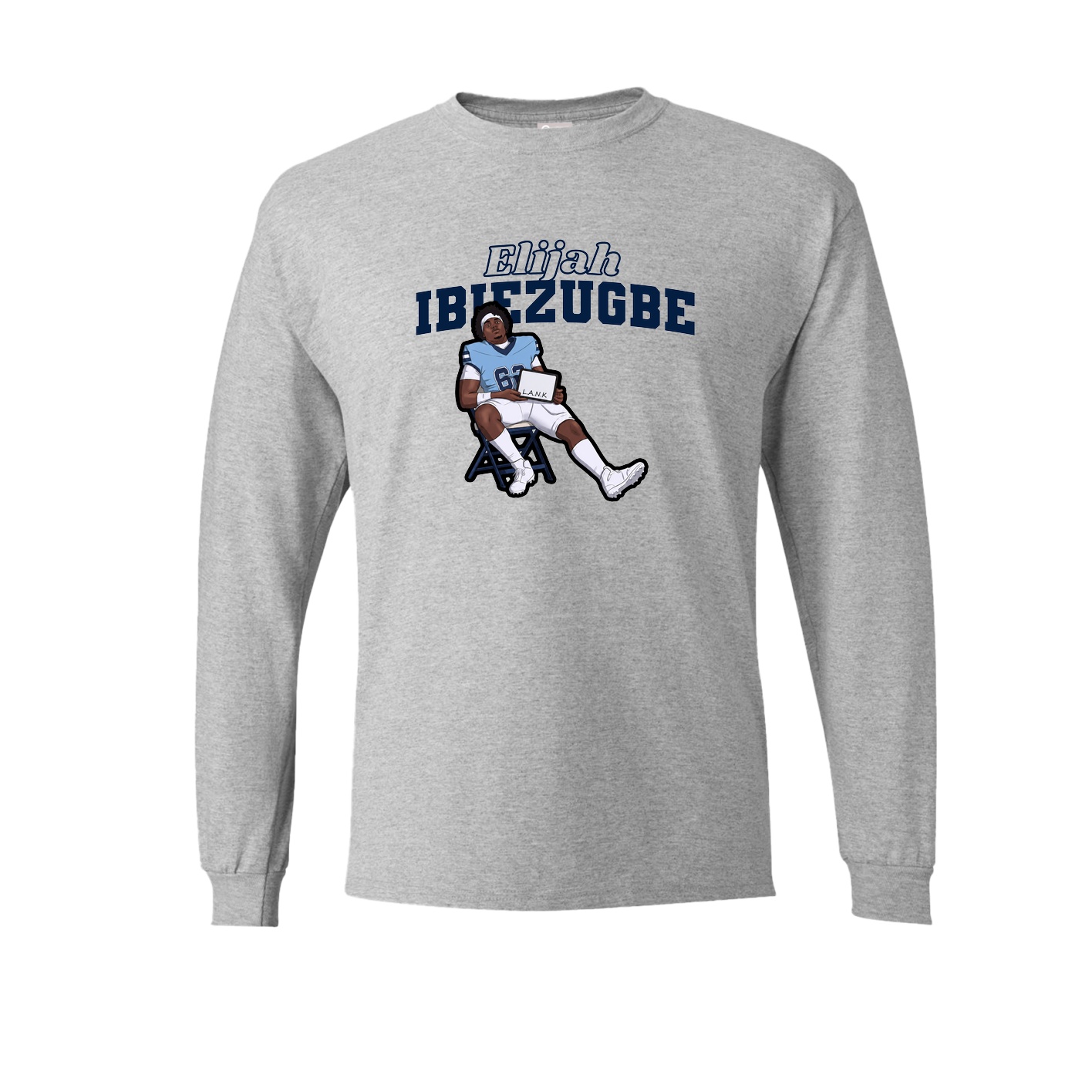 Long Sleeve Tee — Name Arch in Grey