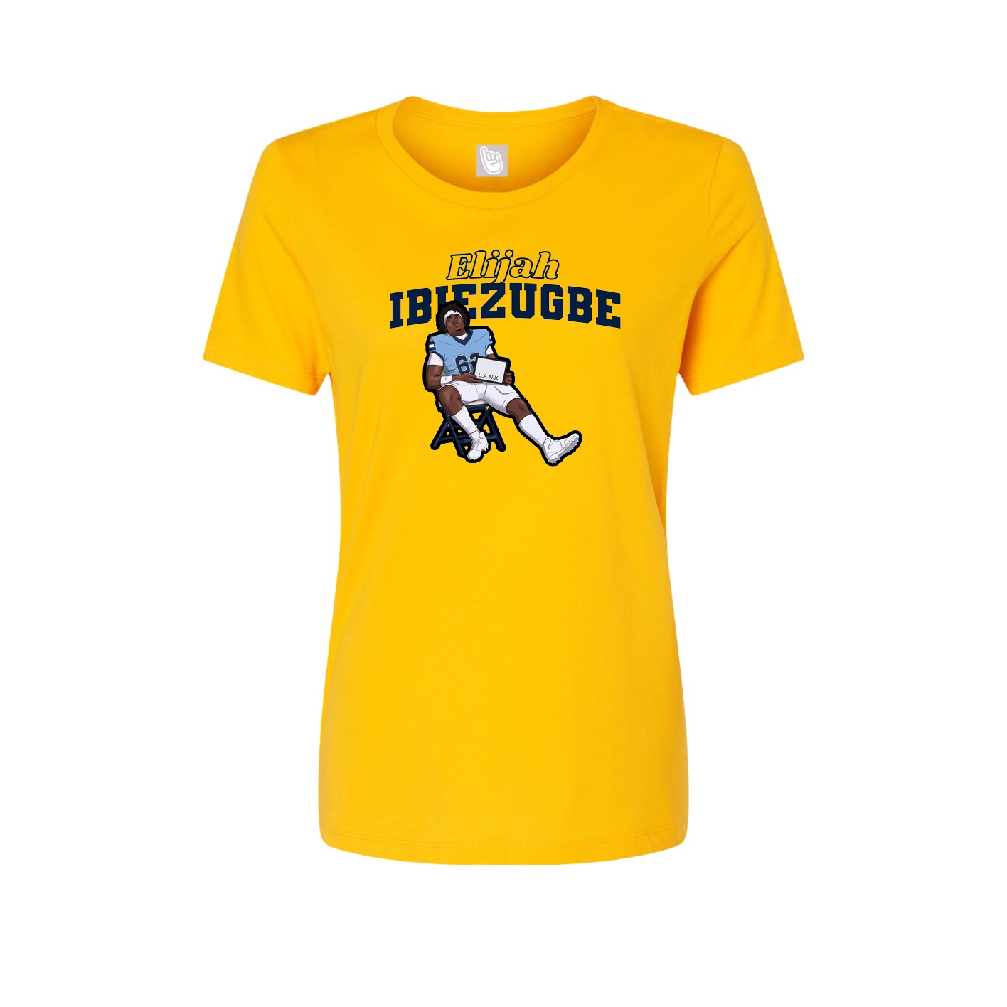 Fitted Women's Tee — Name Arch in Gold